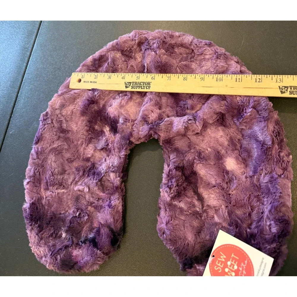 Sew Sweet Minky Designs Neck Travel Pillow Cover Purple Plush Luxury Cozy NEW